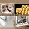 Dressing Table Makeup Mirror with 3 Color Lighting, Vanity Mirror Touch Screen,Dimmable,for Bedroom Vanity Desk Tabletop (White, L50 x W40 cm - White, Rectangular)