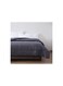 Home Stria Microfiber Satin Stripe Comforter 150x220cm - Charcoal