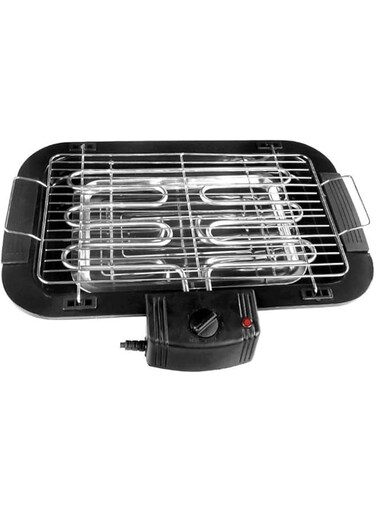 SqSYqz Electric Smokeless Portable BBQ Barbecue Grill, Smokeless Indoor Electric Grill, Removable Non-Stick Grill, Adjustable Temperature Control