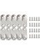 Mooche Oval Closet Rod Brackets Diameter 0.6-Inch 10Pcs Shower Rod Holder Stainless Steel Closet Rod Support Heavy Duty, MFL1010-10P