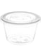 Crystalware, Disposable 5.5oz. Plastic Portion Cups with Lids, Condiment Cup, Jello Shot, Souffl Portion, Sampling Cup, 100 Sets - Clear