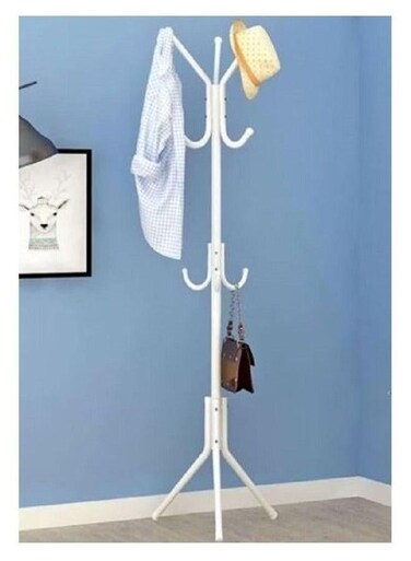 Multi-Functional Metal Clothes and Coat Rack White