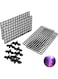 Chnee 4 Pcs Aquarium Divider Tray Plastic Grid Aquarium Egg Crate Light Diffuser, Fish Tank Divider Filter Bottom Isolation with 8 Pcs Sucker Clip(Black)