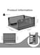 Pack 5 Pack Foldable Storage Box Storage Bins Stackable Closet Organizers Large Drawer Shelf Storage Basket Plastic Folding Containers Cubes for Clothes, Office Gray 5 Set