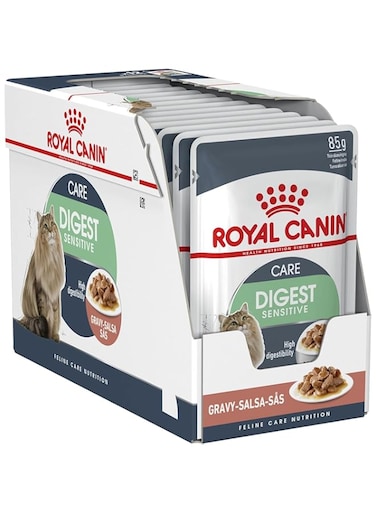 Royal Canin, Digest Sensitive Feline Care Nutrition Cat Food, Gravy, 12 Pouches x 85 grams