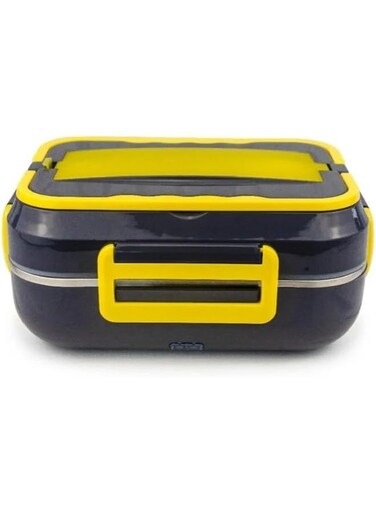 Electric Lunch Box Food Warmer, Stainless Steel Container, 12V/24V/220V, with Utensils, for Office/Home/Car/Truck