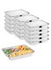 Khaleej Pack Aluminium Pans Containers for food with Lids - [10 PCS] 760 ml 3 Compartments Disposable Aluminium Food Containers Rectangular Aluminium Foil Pans Lunch Box with Lids Khaleej Pack