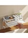 Wensprt 3-Shelf Modern Carbon Steel Kitchen Sink Organizer, Multifunctional Sink Caddy with Tool Holder, Brush Holder, Towel Bar, and Water Dish