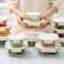 LocknLock Clear Glass Rectangular 630ml White &ndash; Airtight, Heat-Resistant, BPA-Free Food Storage Container