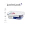 LocknLock Clear Glass Rectangular 630ml White &ndash; Airtight, Heat-Resistant, BPA-Free Food Storage Container