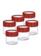 6-Piece (100 ml each) Glass Jar with Air Tight Lid, BPA Free, Small Mason Storage Containers for Salad, Pickles, Spices, Dry Food &amp; Kitchen Storage Assorted