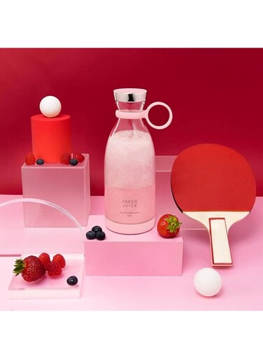 Portable Blender, Personal Size Blender, Multifunctional Portable Blender with USB Rechargeable, Mini Blender for Smoothie, Electric Protein Shaker, Hand Blender for Home Office Gym Travel (Pink)