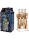 Arabest Silverware Set 24 Piece Gold Silverware Flatware Cutlery Set With Stand Include Knife Fork Spoon,Hanging Stainless Steel Utensils Set Service for 6,Dishwasher Safe (RossGold)