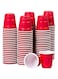 Beauenty Mini Disposable Shot Cups,120 Count 2oz Red Plastic Cups,party Cups,game Cups,jello Shots, Coffee Cup,suitable For Condiments, Snacks, Fruits,Samples And Tasting Cups,reusable Plastic Cups