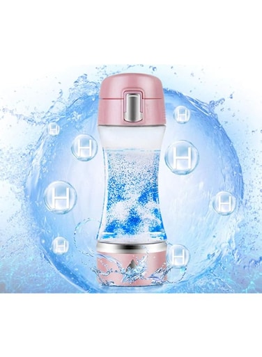 NALACAL Portable Hydrogen-Rich Generator - Water Bottle Ionizer with Adapter. Utilizes SPE Technology for Hydrogen Water Generation. 1500PPB, 380ml Capacity, USB Charging
