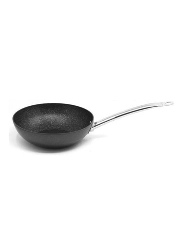 Proline Nero Wok 30 X 8.6 CM   Granite Coated Non-Stick Wok   Inductions Compatible Cookware   Black - KA2837 Black 30x8.6 cmcm