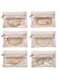 Vlando 6 Pcs Travel Velvet Jewellery Pouch with Zipper Clear Travel Jewellery Bag Travel Jewellery Organiser for Travel Business Trip