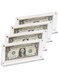 IEEK Acrylic Dollar Bill Display Case Dollar Frame Clear Paper Money Holders Currency Ticket Protector Paper Money Frame for Bill Collectors,7.3 x 3.5 Inch,4 Pack