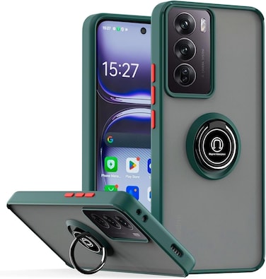 Case for Vivo Y19S Case Cover Metal Ring Holder Grip Kickstand Car Magnetic Mount Shockproof Matte Hard Back Bumper Case for Vivo Y19S (Green