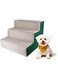 Tazweeq Dog Steps for Bed,Portable 3-Step for Couch Dog Stairs for Small Dog Cat Indoor Pet Stairs,Non-Slip Step Ladder Assemble (Brown)