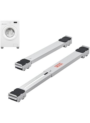 Appliance Rollers Heavy Duty, Extendable Appliance Rollers Mobile Washing Machine Base, Easily Move Washing Machines, Mini Fridge Stand Moving Cart for Refrigerators, Dryers, Dishwashers, White