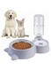 SKY-TOUCH Cat Bowls Dog Bowls Durable, Stainless Steel Pet Bowl and Auto Gravity Pet Water Dispenser, Food Water Bowl Set For Small Medium Dogs And Cats,Grey