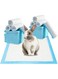 Fhiny Rabbit Pee Pads, 13" x 18" 100 PCS Disposable Bunny Cage Liner Leak-Proof Super Absorbent Potty Training Pad with Quick-Dry Surface for Rabbit Guinea Pig Cat Puppy or Other Small Animals