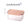 LocknLock Classic Plus Rectangle Food Container 4.4L &ndash; Pink, 4-Side Locking, Stackable &amp; Leakproof