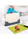 Cutting Board Set of 4, Non Slip Chopping Board with Juice Groove Food Icon, Plastic Cutting Board with Storage Stand - Reversible Cutting Boards for Kitchen