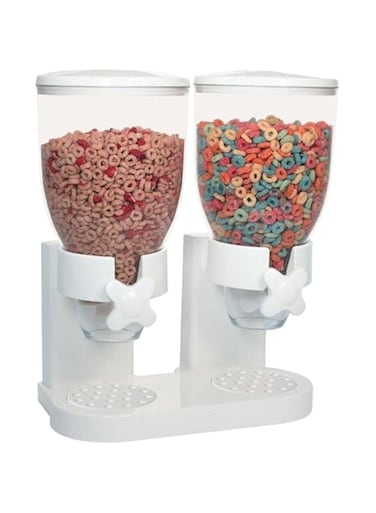 Dubai Gallery Dry Food Cereal Dispenser White