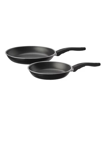 pan, set of 2, black
