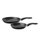 pan, set of 2, black