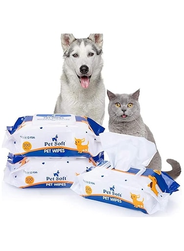 Dog Wipes Pet Cat Dog Grooming For Cleaning Ear Cleaning Deodorizing Grooming Hypoallergenic Puppy Paw Wipes for Doggie Cat Face Eye Extra Thick Strong Soft Alcohol Free 8X6 INCH(4 bag=400 pieces）