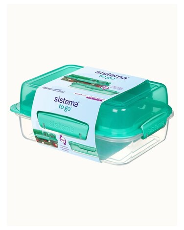 Sistema 1.8 liter Lunch Stack to Go Rectangle Teal