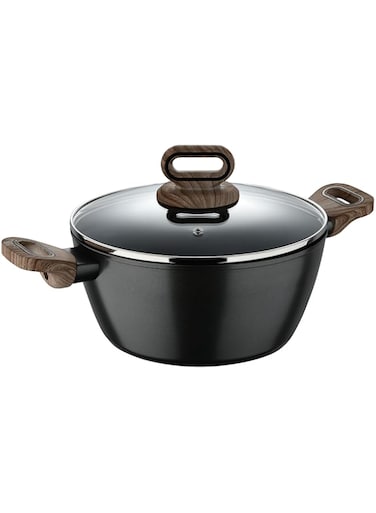 BERGNER ULTIMATE TX FORGED ALUMINUM CASSEROLE + LID 24 CM WITH HEATDOT TECHNOLOGY, INDUCTION BOTTOM, GREY COLOR, BG36171GY