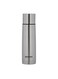 1L Stainless Steel Vacuum Bottle KNVF6287   Double Wall Insulated Flask Keeps Hot 18H &amp; Cold 24H   Leak Proof Travel Thermos with Cup   Silver   2 Years Warranty