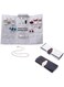 2 Pcs Felt Fabric jewelry bag, foldable, portable jewelry bag for Rings, Earrings, Studs, Necklaces (Light gray and dark gray)