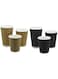 HTE - 100 Pc Brown Disposable Ripple Insulated Coffee Cups - Hot Beverage Corrugated Paper Cups [4 Oz]