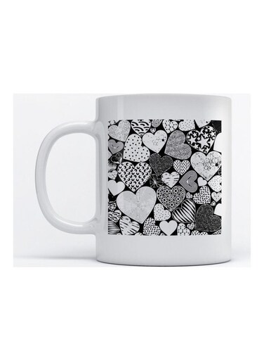 Mug Hearts for Coffee and Tea White
