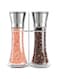 Rayyan Premium Salt and Pepper Grinder Set of 2 - Two Refillable, Stainless Steel Sea &amp; Spice Shakers with Adjustable Coarse Mills Easy Clean Ceramic Grinders,Kitchen Pepper Mill &amp; Salt Mill