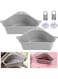 Alphatool (Gray) - 2pcs Triangle Sink Storage Holder- Multifunctional Triangular Drain Shelf Rack Sponge Holder with Suction Cup for Kitchen Bathroom Corner Hanging Basket (Grey)