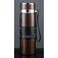 Stainless Steel Vacuum Insulated Bottle 1000ml, Leakproof Hot &amp; Cold Flask with Strap Brown