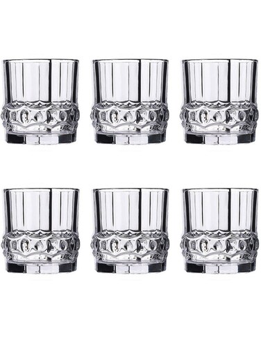 Set, Set Of Six, Diamond Carved Vintage Crystal Glass, Can Be Used For Drinking Water, Coffee, Tea, Juice, Milk, 300ML