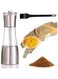 Arabest 2 in 1 Salt &amp; Pepper Grinder, Stainless Steel Manual Dual Salt &amp; Pepper Shakers, Spices Mill with Brush, with Adjustable Coarseness Kitchen Cooking Spices Mill, Easy to Clean