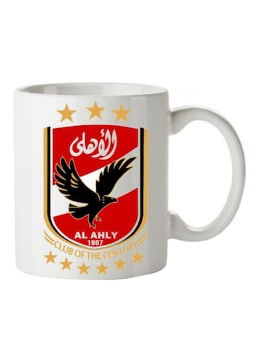 MUG Printed Porcelain Mug White/Red/Gold