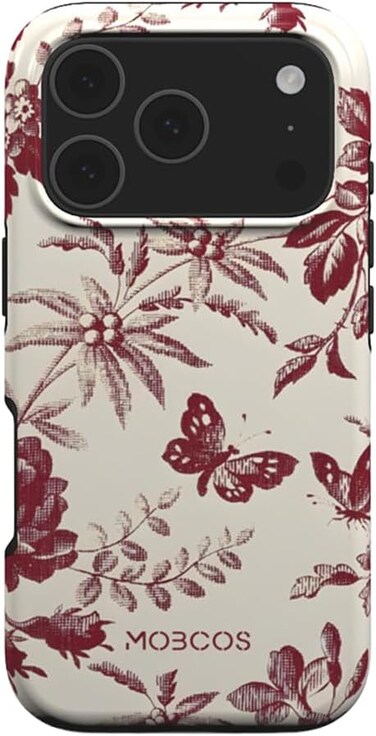 جراب Mobcos Bloome Premium لهاتف iPhone 17 Pro Max، متوافق مع غطاء صلب مزدوج الطبقات مع حماية من السيليكون - غطاء مقاوم للخدوش والصدمات