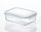 Rectangular Food Container 1000 ml Tempered Glass Leakproof Microwave Safe