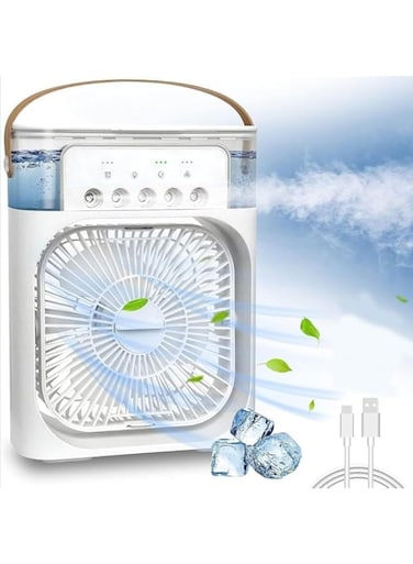 Portable Air Conditioners,Mini Evaporative Cooler,700ml Mini Evaporative Cooler,USB Personal Conditioner with 7 LED Light，AC Cooling Fan for car Home Office Room