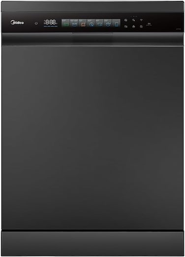 Midea Dishwasher 9 Programs Wifi Capacity 15 Dish 3 Shelves Touch Control Inverter Black Model No WQP15WU7633GURBS
