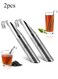 2 PCS 304 Stainless Steel Tea Strainer, Tea Infuser for Loose Tea, Tea Diffuser, Extra Fine Mesh Steeper to Steep Loose Leaf Tea Herbal Tea Coffee, Long Handle Tea Filter for Rose, Spices (Sliver)